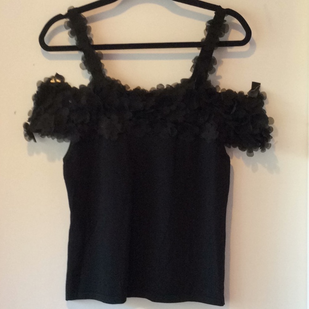 Appliqué Lace Chiffon Beads  Flowers Cold Shoulder